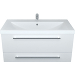 Тумба под раковину 1Marka Соната 75х48 два ящика, белый глянец (У51041)