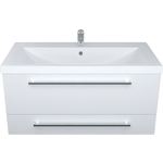 Тумба с раковиной 1Marka Соната 90х48 два ящика, белый глянец (У51044, 10.150.00900.001)