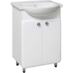 Тумба под раковину Runo Капри 55х32 белая (УТ000003778)