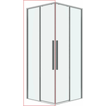 Душевая дверь Grossman Galaxy 80х195 прозрачная, хром (1/2.K33.01.80.10.00)