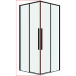 Душевая дверь Grossman Galaxy 110х195 прозрачная, черная матовая (1/2.K33.01.11.21.00)