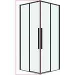 Душевая дверь Grossman Galaxy 80х195 прозрачная, графит сатин (1/2.K33.01.80.42.00)