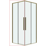 Душевая дверь Grossman Galaxy 120х195 прозрачная, золото сатин (1/2.K33.01.12.32.00)