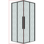 Душевая дверь Grossman Galaxy 120х195 шиншилла, черная матовая (1/2.K33.01.12.21.02)