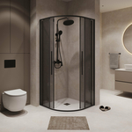 Душевой уголок Niagara Nova 100x100 тонированный, черный матовый (NG-2827-34BLACK)