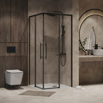 Душевой уголок Niagara Nova 80x80 прозрачный, черный матовый (NG-6828-34BLACK)