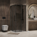 Душевой уголок Niagara Nova 80x80 тонированный, черный матовый (NG-2828-34BLACK)