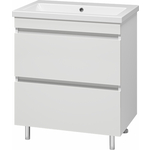 Тумба с раковиной Misty Енисей 70 с 2 ящиками, белая (Э-Ени01070-0112Я, 4623723854437)