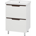 Тумба под раковину Misty Лайм 60 белая/венге (Э-Лай01060-2Я)