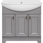 Тумба с раковиной Misty Лувр 85 серая (П-Лвр01085-502, 4620008197456)