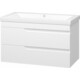Тумба под раковину Misty Софт 90 подвесная, белая (П-Соф-01090-011П2Я)