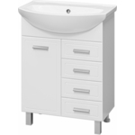 Тумба под раковину Misty Стелла 65 4 ящика, белая (Э-Сте01065-014Я)