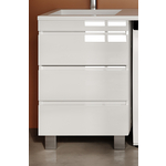 Тумба под раковину Style line Даллас Леон 58 (120) 3 ящика, белая (СС-00002439)