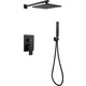 Душевая система Abber Weiss Insel встраиваемая, черная матовая (AF8018B)