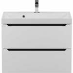 Тумба под раковину Uperwood Tanos 70 подвесная, белая/графит (2930205141)