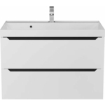 Тумба под раковину Uperwood Tanos 80 подвесная, белая/графит (2930205142)