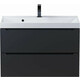 Тумба под раковину Uperwood Tanos 80 подвесная, черная матовая (291020232)