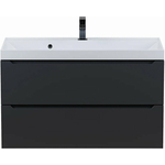 Тумба под раковину Uperwood Tanos 90 подвесная, черная матовая (291020233)