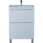 Тумба под раковину Uperwood Tanos 60 напольная, 2 ящика, белая матовая (291120329)