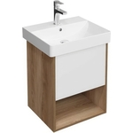 Тумба под раковину Kerama Marazzi Pro 50 белая/швейцарский вяз (PRO.50.1\OLM)