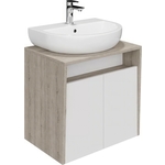 Тумба под раковину Kerama Marazzi Pro 60 белая/дуб орегон (PRO.60.2\WHT)