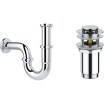 Сифон для раковины Wellsee Drainage System с донным клапаном, хром (182102001)