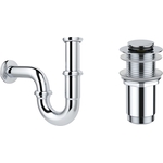 Сифон для раковины Wellsee Drainage System с донным клапаном, хром (182102002)