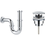 Сифон для раковины Wellsee Drainage System с донным клапаном, хром (182102003)