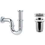 Сифон для раковины Wellsee Drainage System с выпуском, хром (182102004)