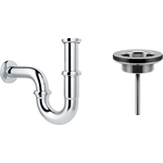 Сифон для раковины Wellsee Drainage System с выпуском, хром (182102005)