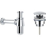 Сифон для раковины Wellsee Drainage System с донным клапаном, хром (182103003)