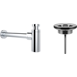 Сифон для раковины Wellsee Drainage System с выпуском, хром (182104005)