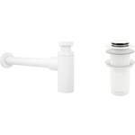 Сифон для раковины Wellsee Drainage System с донным клапаном, матовый белый (182108002)