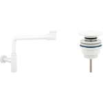 Сифон для раковины Wellsee Drainage System с донным клапаном, матовый белый (182128003)