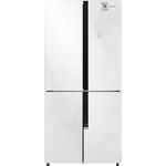 Холодильник Weissgauff WCD 450 White Rock Glass NoFrost Inverter
