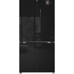 Холодильник Weissgauff WCD 510 Built-in Inverter NoFrost Black Glass