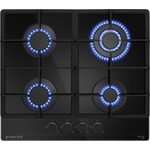 Газовая варочная панель Meferi MGH604BK GLASS POWER