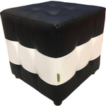 Пуф Мягкий офис Классик ромб черный-белый