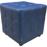 Пуф Мягкий офис Классик ромб синий перламутр