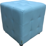 Пуф Мягкий офис Классик ромб голубой