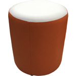 Пуф Мягкий офис Органика оранжево-белый