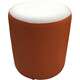 Пуф Мягкий офис Органика оранжево-белый