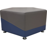 Пуф Мягкий офис Фригг серо-синий