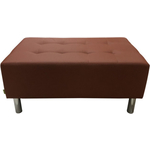 Банкетка Мягкий офис Классик с утяжками двухместная паприка