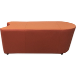 Банкетка Мягкий офис Органика двухместная внешняя морковно-оранжевая