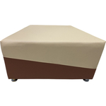 Банкетка Мягкий офис Фригг пирамида бежево-коричневая