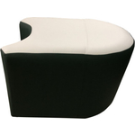 Банкетка Мягкий офис Органика одноместная внешняя зелено-белая