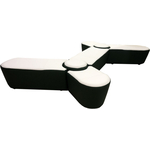 Набор банкеток Мягкий офис Комплект Органика восьмиместный зелено-белый