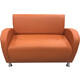 Диван Мягкий офис Альфа двухместный оранжевый