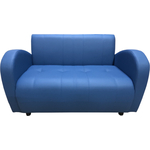 Диван Мягкий офис Альфа двухместный синий